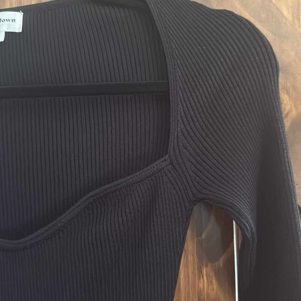 Superdown Ribbed Bodysuit Size Large - image 4